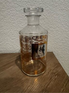Creed Amber and Gold Glass Vase - Aventus Inspired